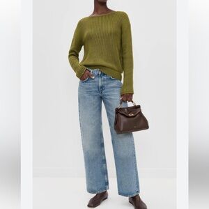 Theory NWT Easy Open Neck Pullover Cotton Knit Sweater in Avocado 🎉HP🎉